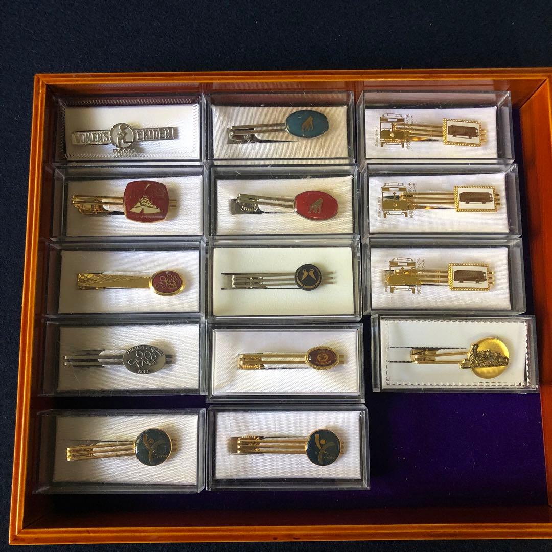 希少ネクタイピン多数　国体　鉄道　駅伝　カフスセット　ケース付き　おまとめセット