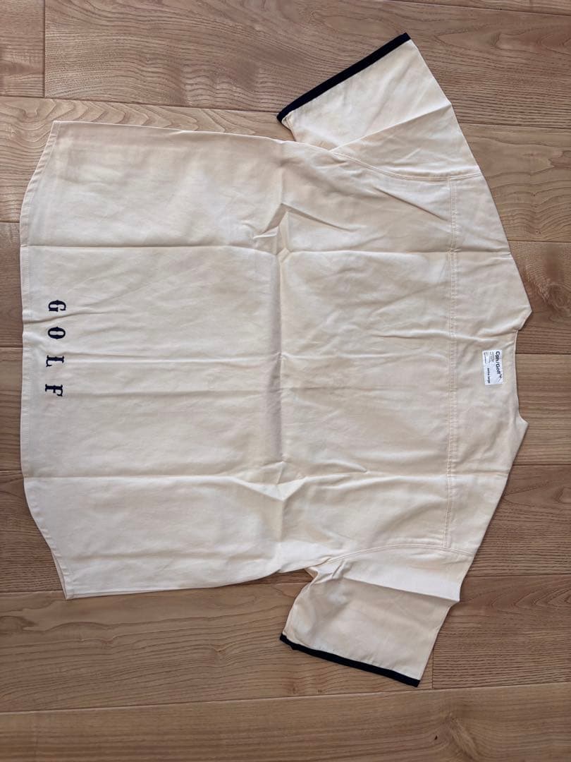 ゴルフ クラシック ベースボール コットン ノーカラー シャツ　XL