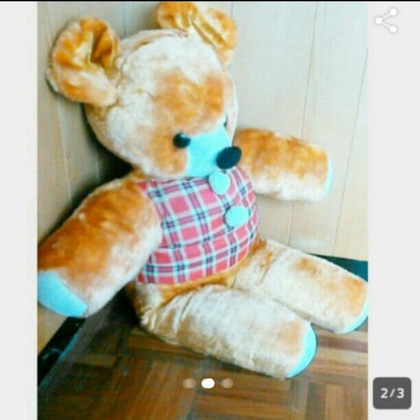 80cm アンティーク テディベア ぬいぐるみ 人形 昭和 レトロ ビンテージ