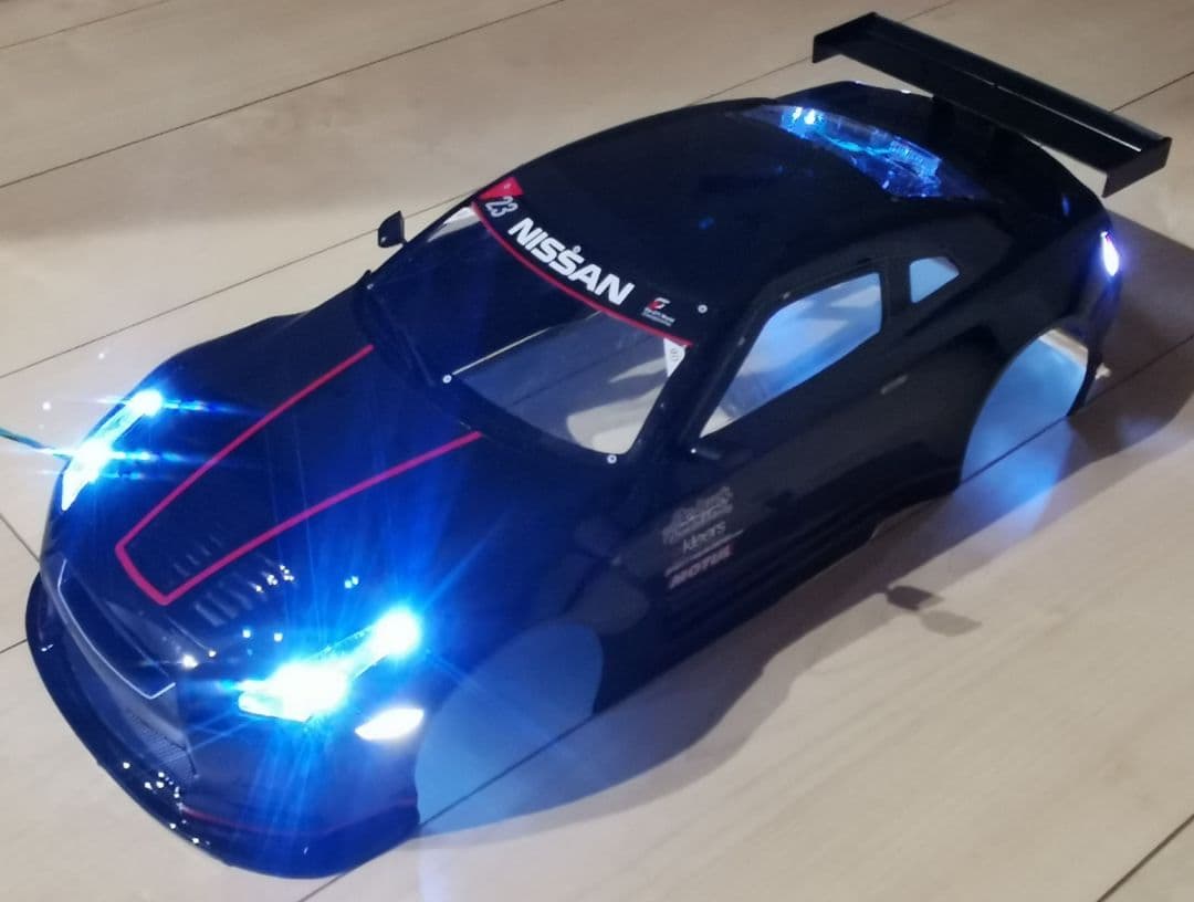1/10 日産 R35 GT-R LED14灯 ボディ ラジコン RC