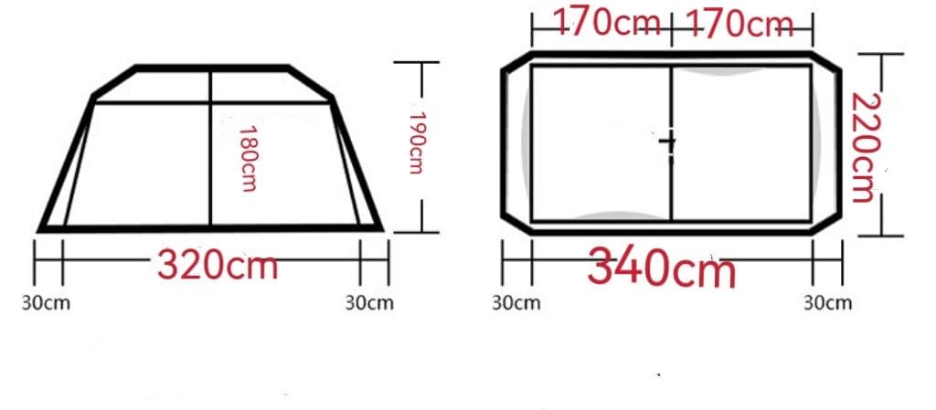 キャンプテント 4～6人用アウトドアテント 防風防水防塵 防虫 通気性
