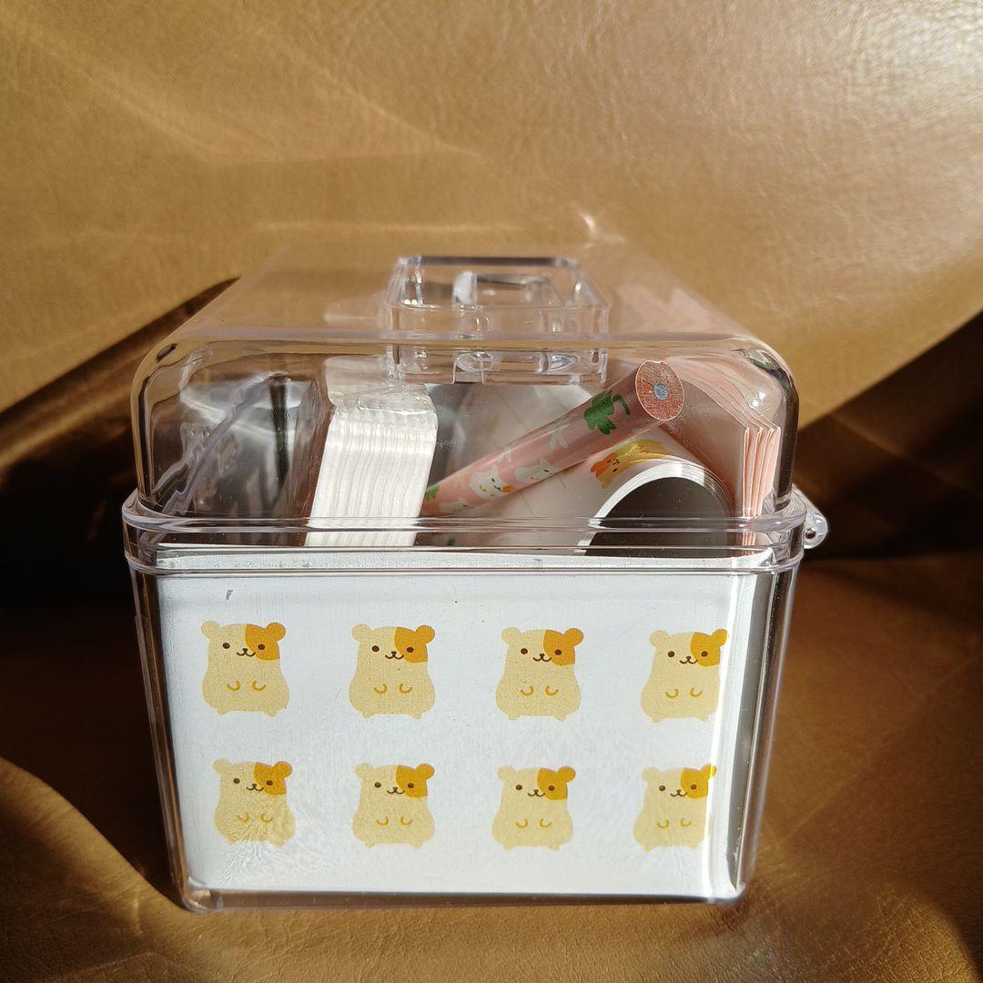 ハムスター文房具セットクリアボックス