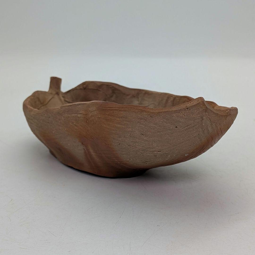 備前市無形文化財 木村玉舟 備前焼 緋襷葉皿 食器 皿鉢 中鉢 菓子器 菓子皿