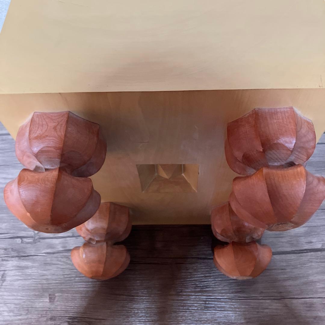 天然木　将棋盤 　脚付き　足つき　へそあり　囲碁　将棋