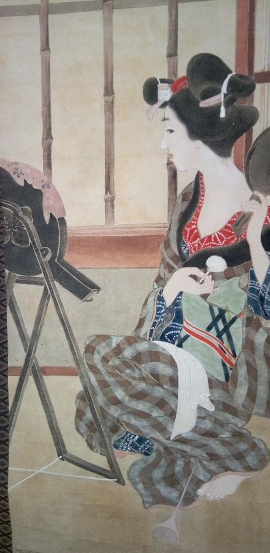 竹久夢二掛け軸(大きい）模写