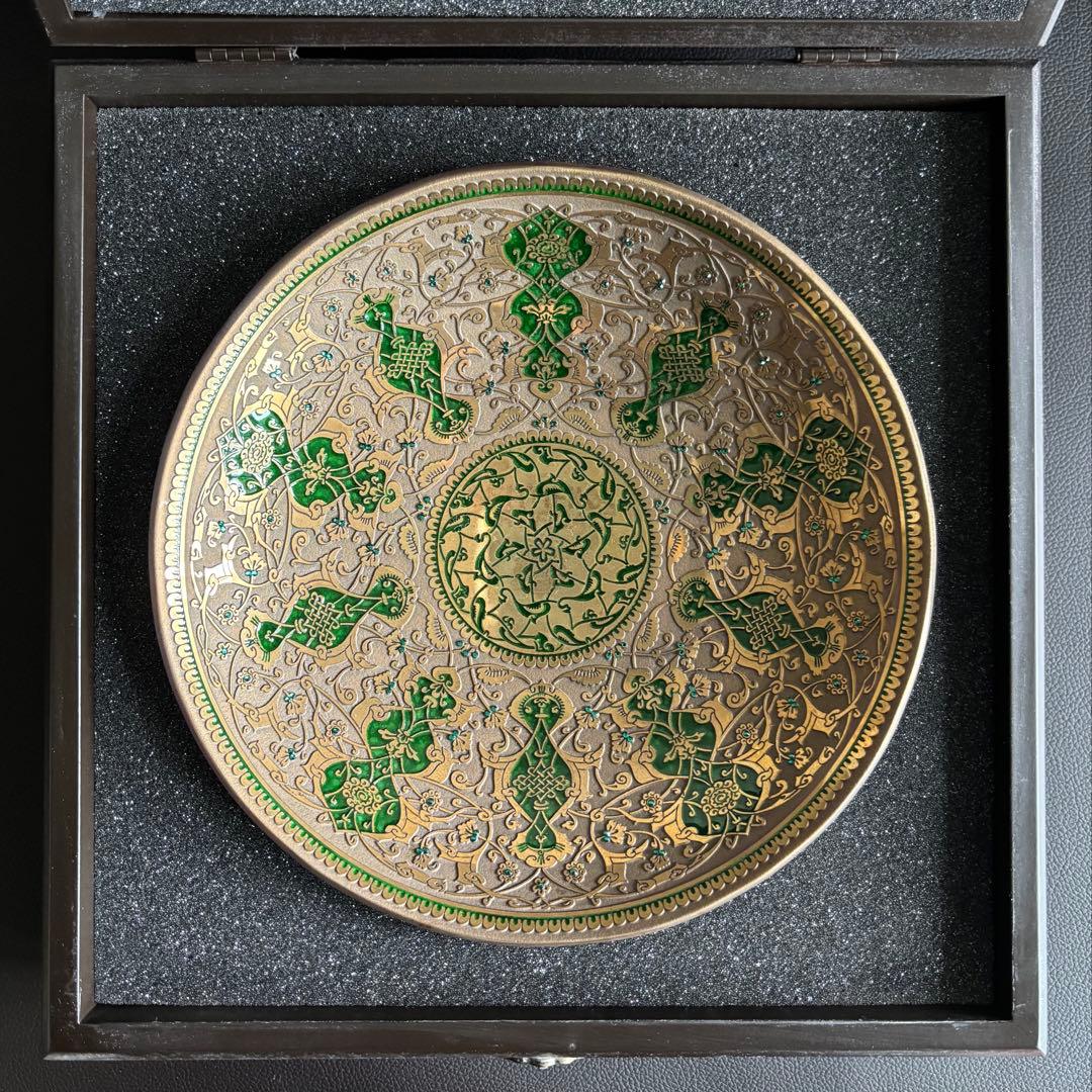 Paşabahçe(パシャバチェ) 装飾皿 24金レリーフ 限定品