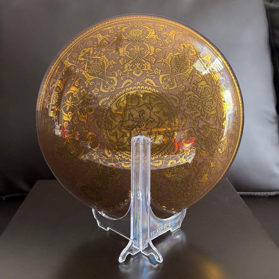 Paşabahçe(パシャバチェ) 装飾皿 24金レリーフ 限定品