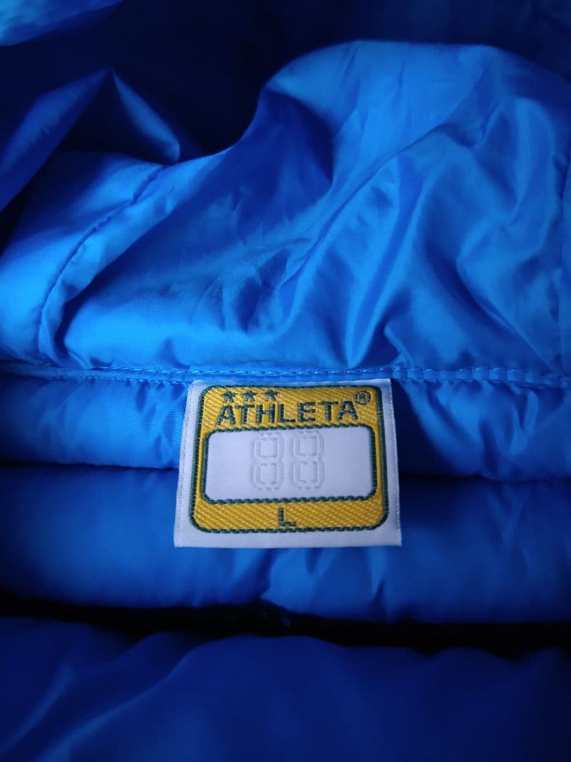 ATHLETA 中綿フード付きピステ 中綿パンツ セット 水色　黒