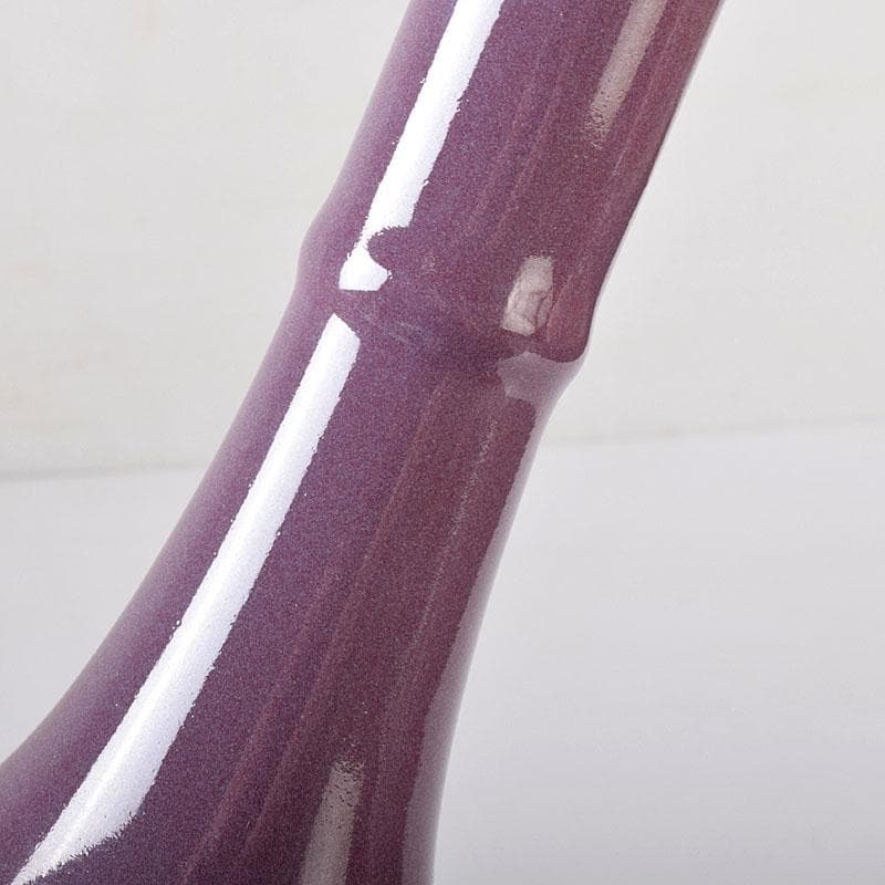 中国　宋代　鈞窯　丁香紫釉　蒜口瓶　M 7640C