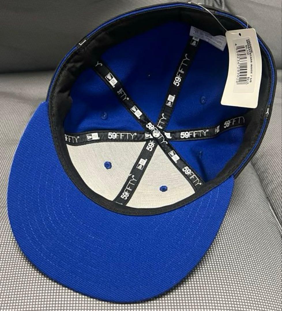 NEWERA5950キャップ Bシンボル ロイヤル インサイドアウト 7 5/8