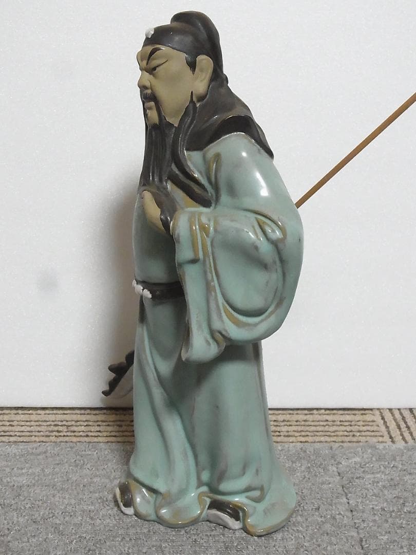 関羽像　置物　三国志　　中国