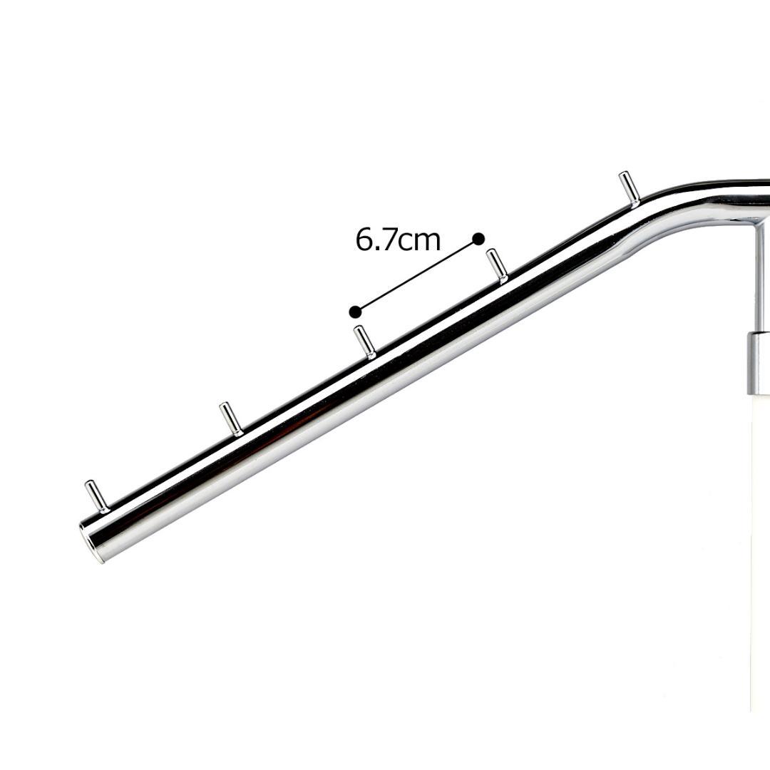 新品■傾斜ハンガーラック白ホワイト高さ調節可能ファッションディスプレイ什器業務用