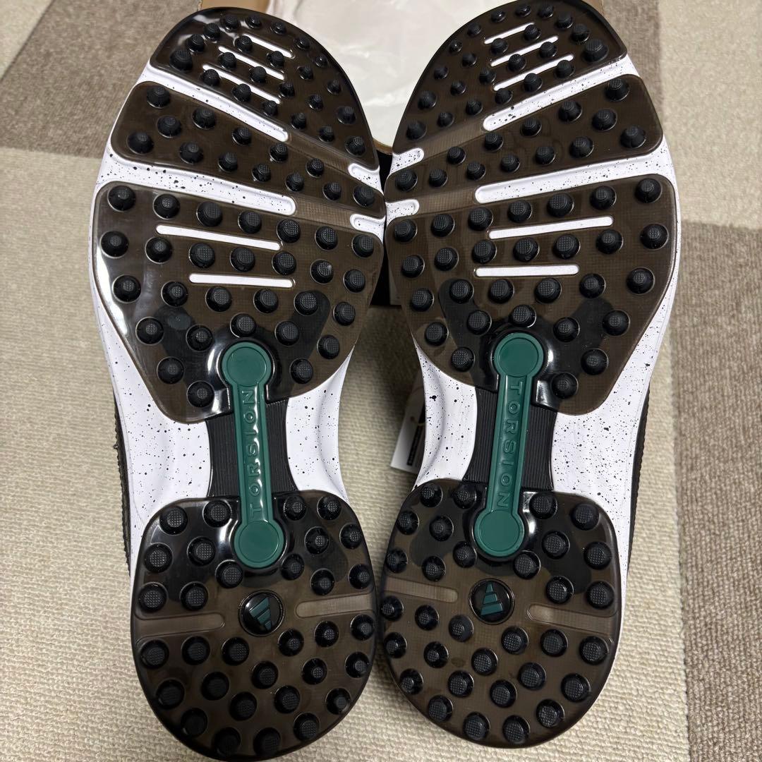 【新品】最安値　アディダス レザーゴルフシューズ スパクレス 27cmブラック