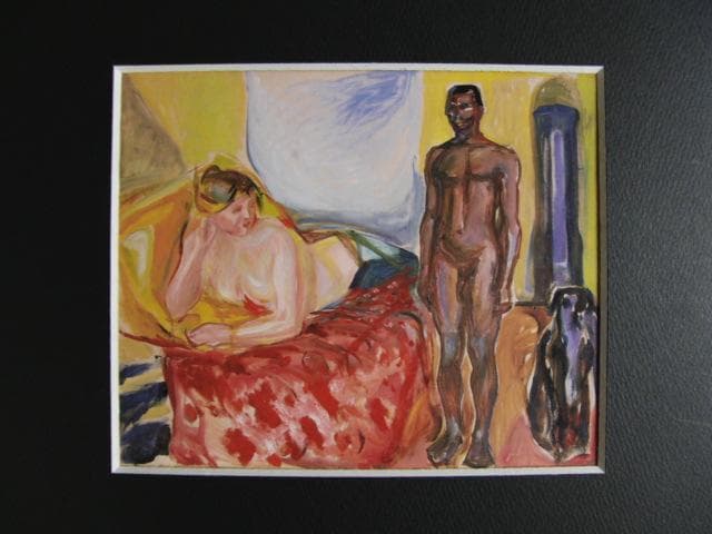 ムンク、『クレオパトラと奴隷』、希少な画集より、新品高級額