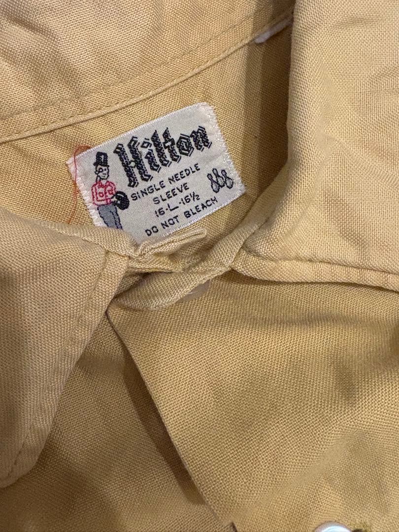 Hilton 60s ヒルトン ボーリングシャツ ボウリング　チェーンステッチ