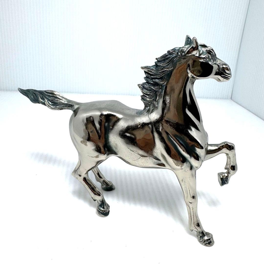 馬 午 干支 置物 飾り 鉄製 UMA AKEBONO シルバーメタル 跳ね馬