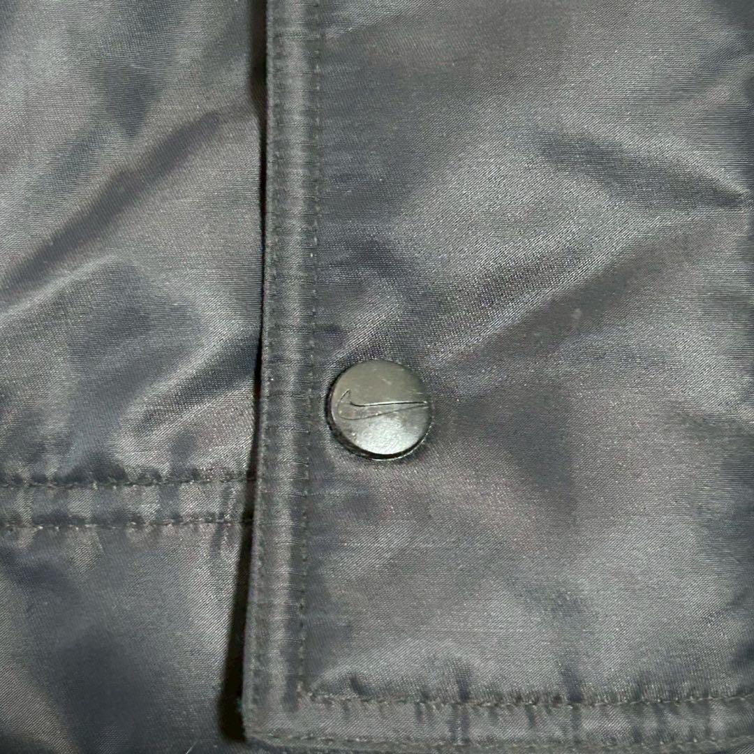 【希少】NIKE ナイキ スウッシュ刺繍 ベンチコート ロングコート ブラックL