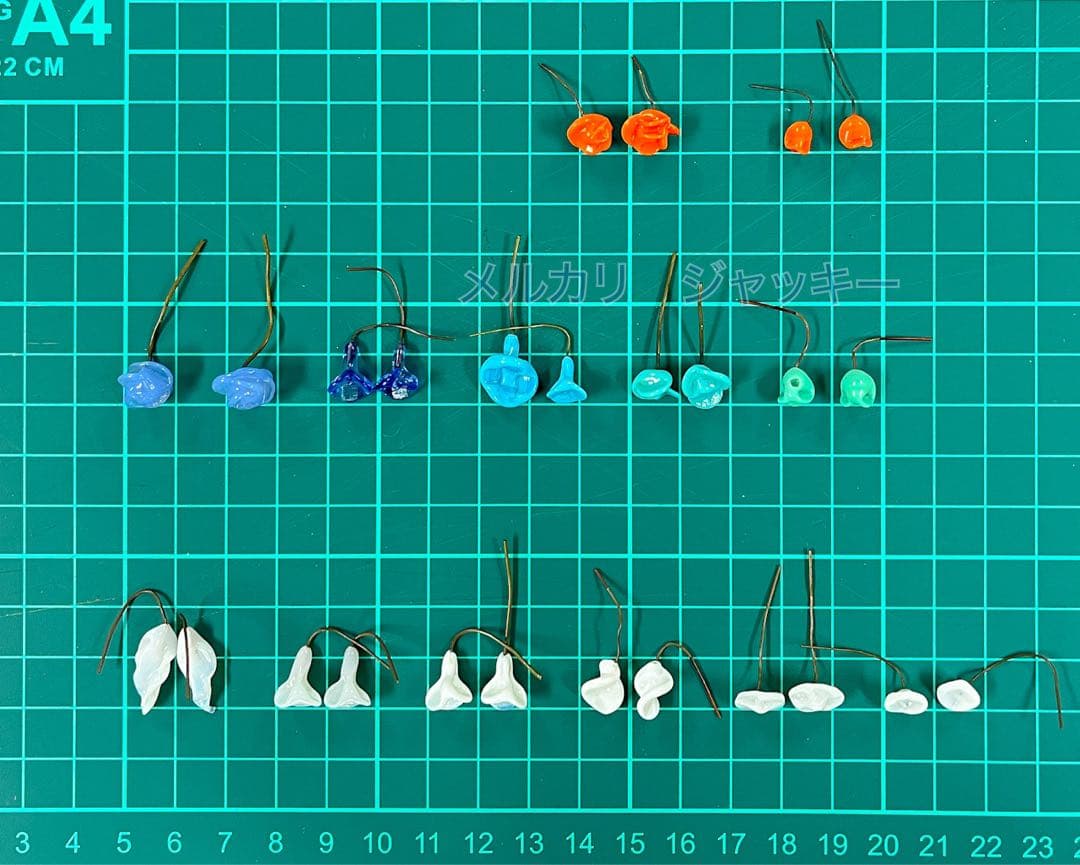 アンティーク★ムラーノガラス青薔薇★ドールピアス イヤリング★フランス イタリア