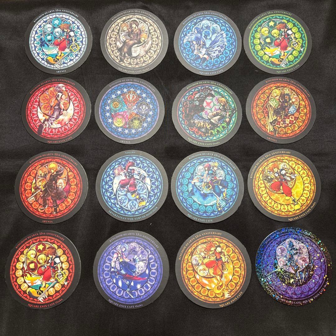 キングダムハーツ 15周年 スクエニカフェ コースター シークレット有 全16種