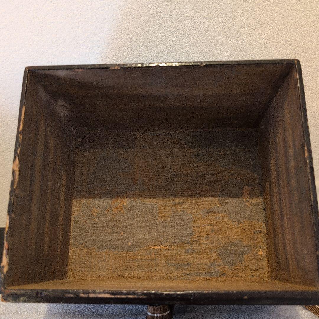 古黒織部 沓茶碗 仕覆 時代箱