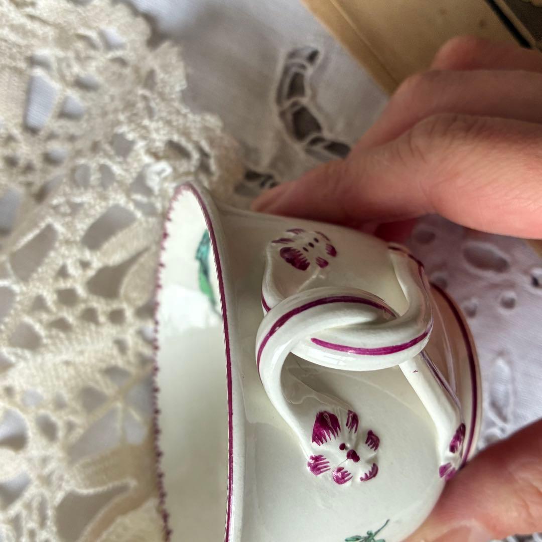 Gien フランス　ピンク　アンティーク　すずらん　ミュゲ　スズラン　多色刷り