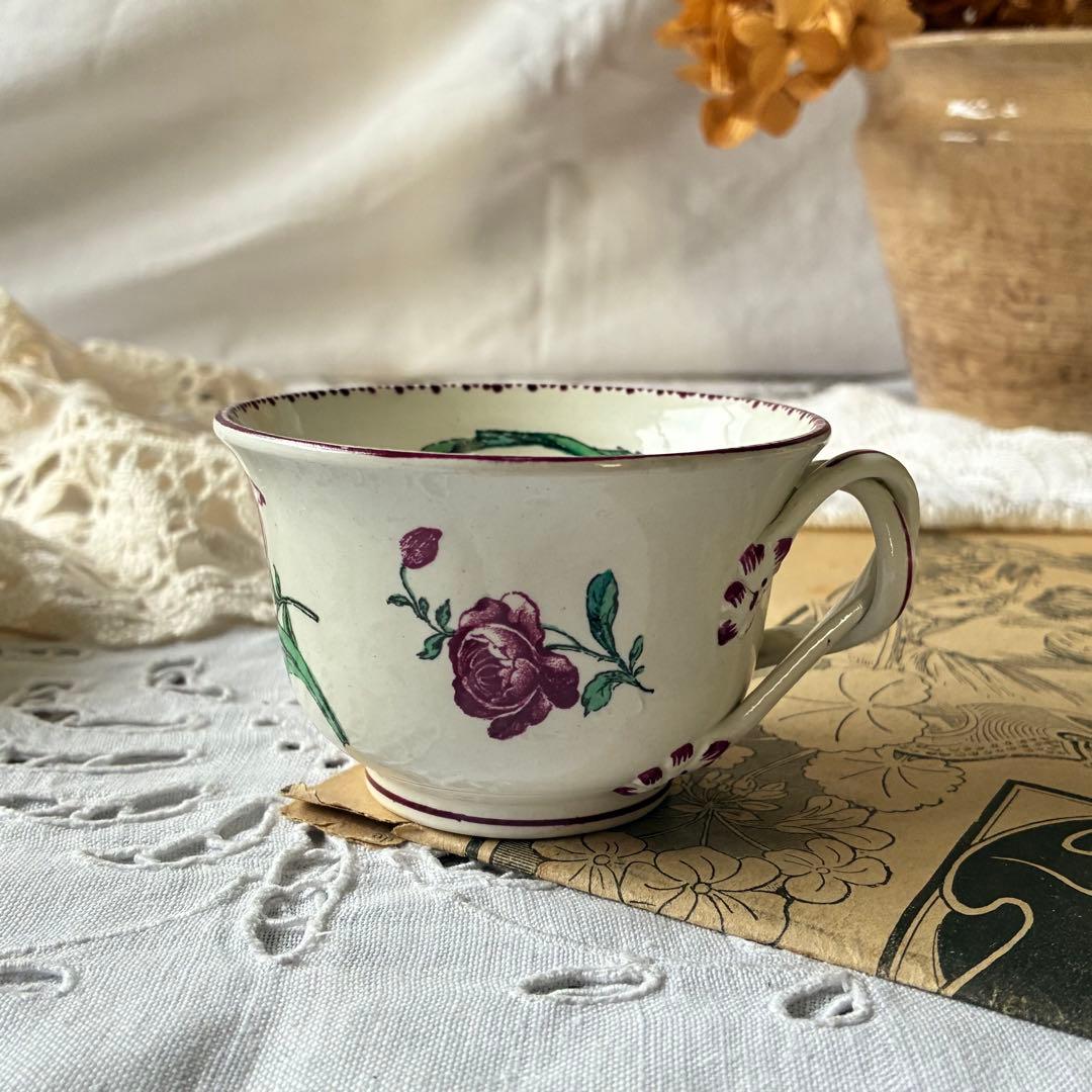 Gien フランス　ピンク　アンティーク　すずらん　ミュゲ　スズラン　多色刷り