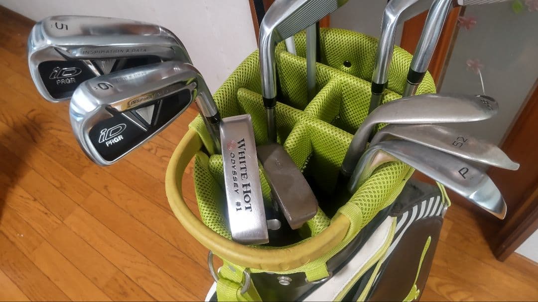 レガシー等美品15本メンズゴルフセット雨具&カバー&小物付き