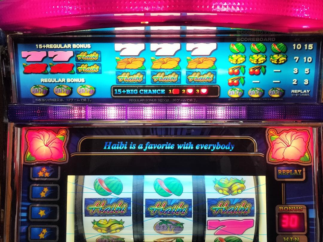 【パチスロ実機】パイオニア★『初代』ハイビ30【不要機付】４号機・希少台