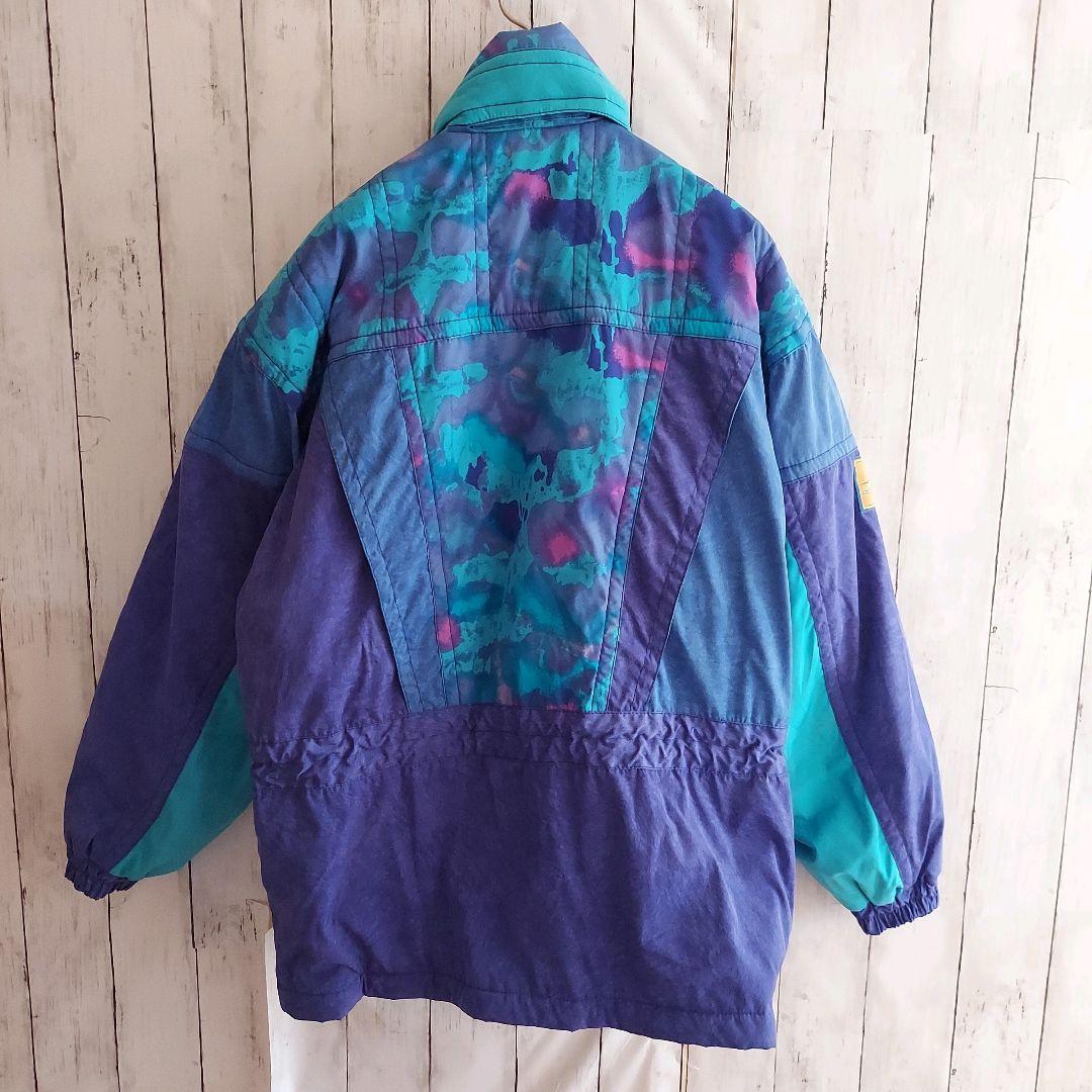 【DESCENTE】デサント スキーウェア 上下セット L 紫黒