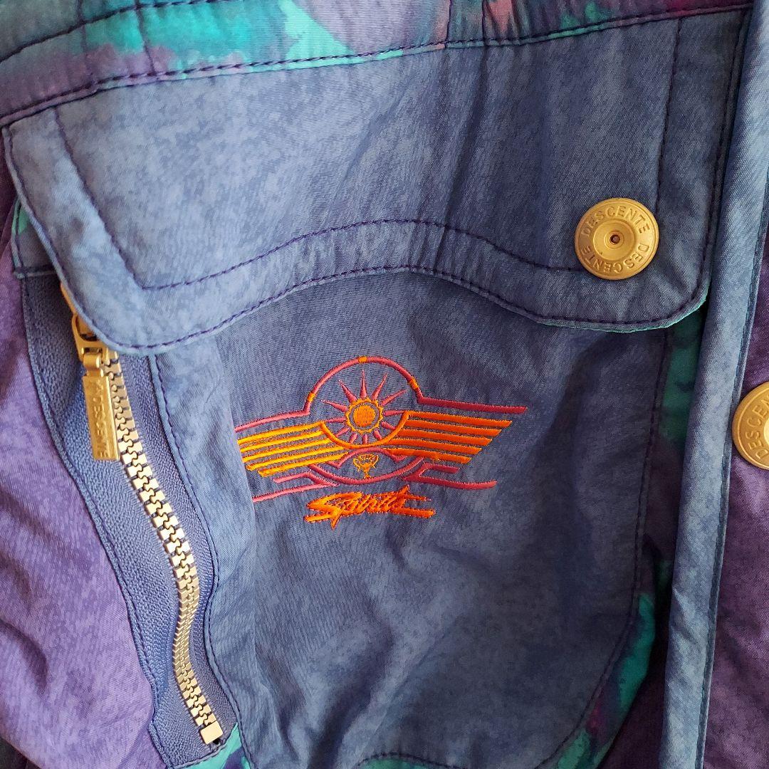 【DESCENTE】デサント スキーウェア 上下セット L 紫黒