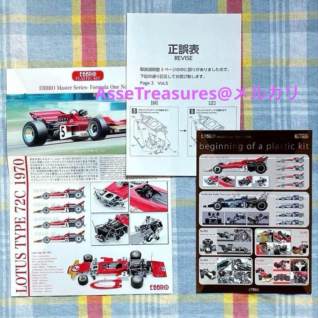 絶版 エブロ 1/20 ロータス72C・フォード Ebbro