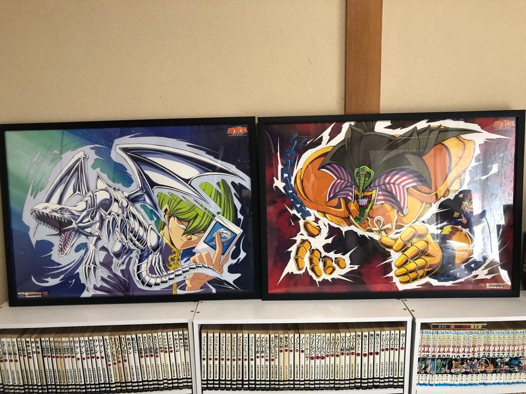 遊戯王　東映　ポスター　エクゾディア　ブルーアイズ　海馬　遊戯　フレーム付き