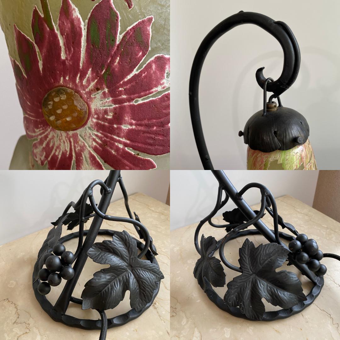 H115 博物館級 オールド フランス ドームナンシー ? スタンド ランプ