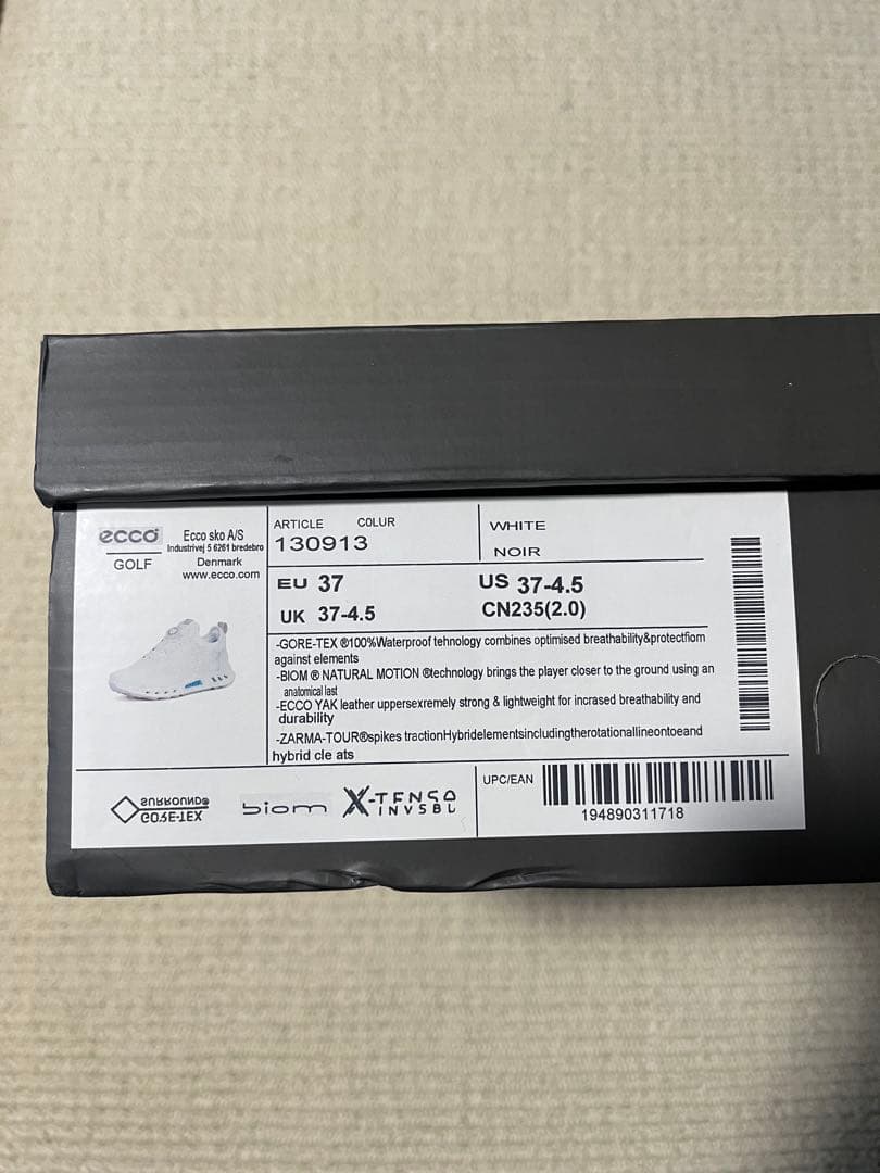 「断捨離SALE中‼️」‼️ecco ゴルフシューズ BOAシステム ホワイト