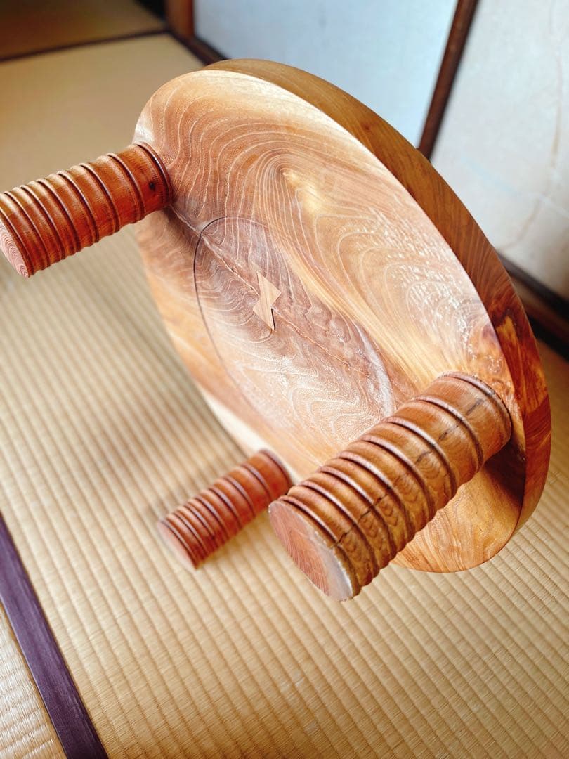 ちゃぶ台 天然木 円形 座卓 一枚板 和モダン お値下げ