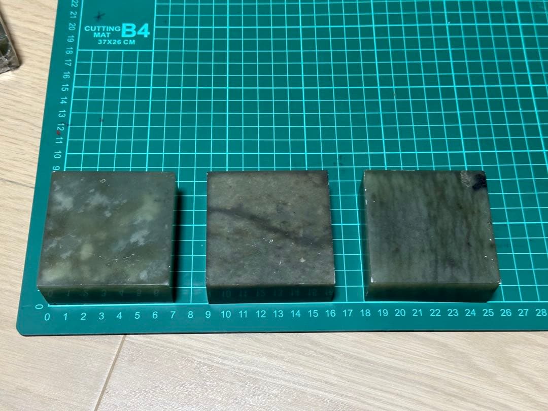 遼寧石　印材　印石　大材　公募用　書法展　篆刻　7cm 3点セット　③