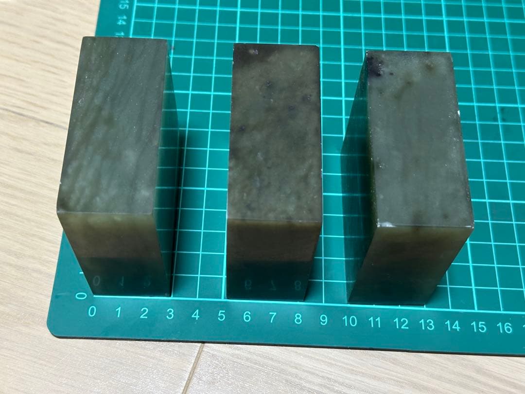 遼寧石　印材　印石　大材　公募用　書法展　篆刻　7cm 3点セット　③