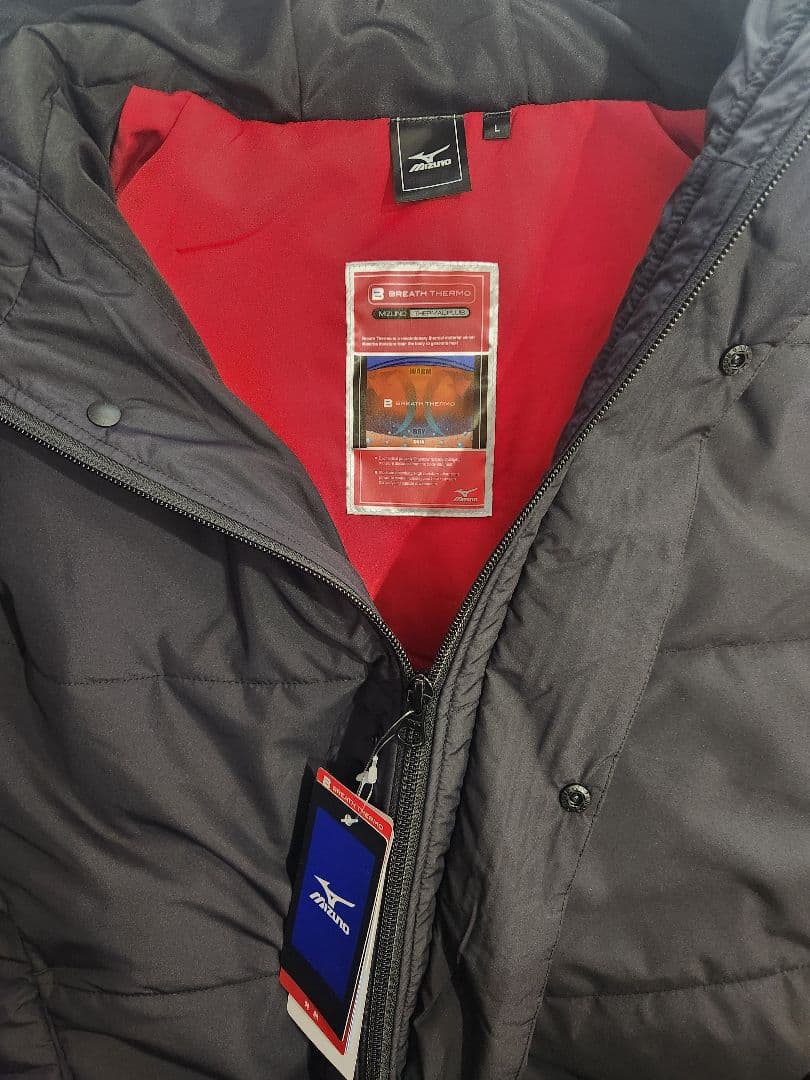 激安　新品　ミズノ　ブレスサーモ　ベンチコート　サイズL