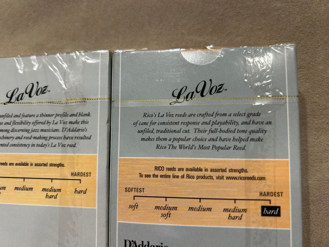 バリトンサックス用リード　la voz ラボーズ　ラヴォーズ　ハード　hard