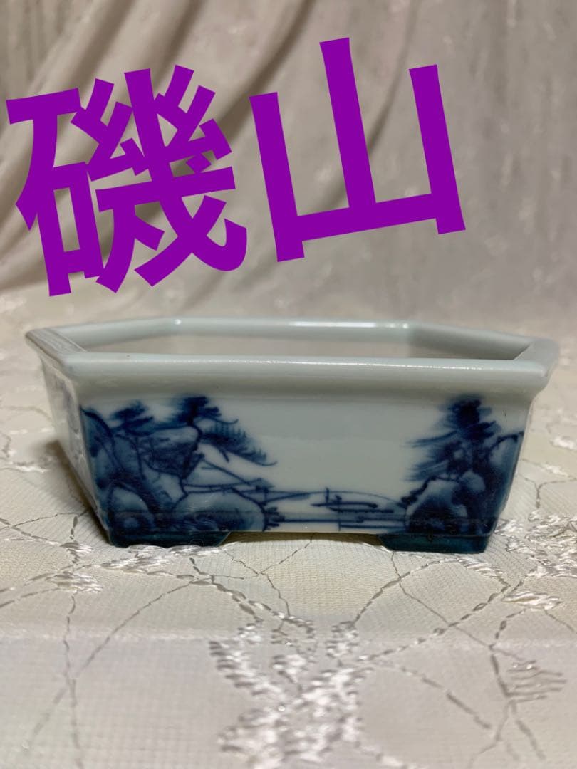 人気鉢！磯山　六角　盆栽鉢