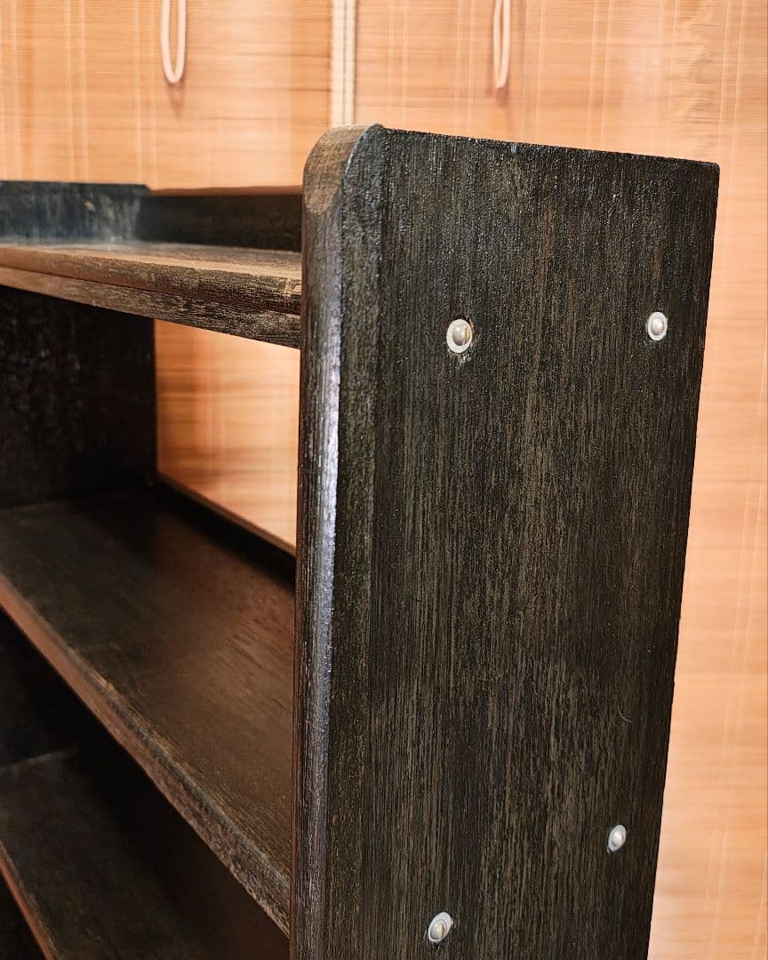 木製本棚5段　オープンラック　昭和レトロ　古家具