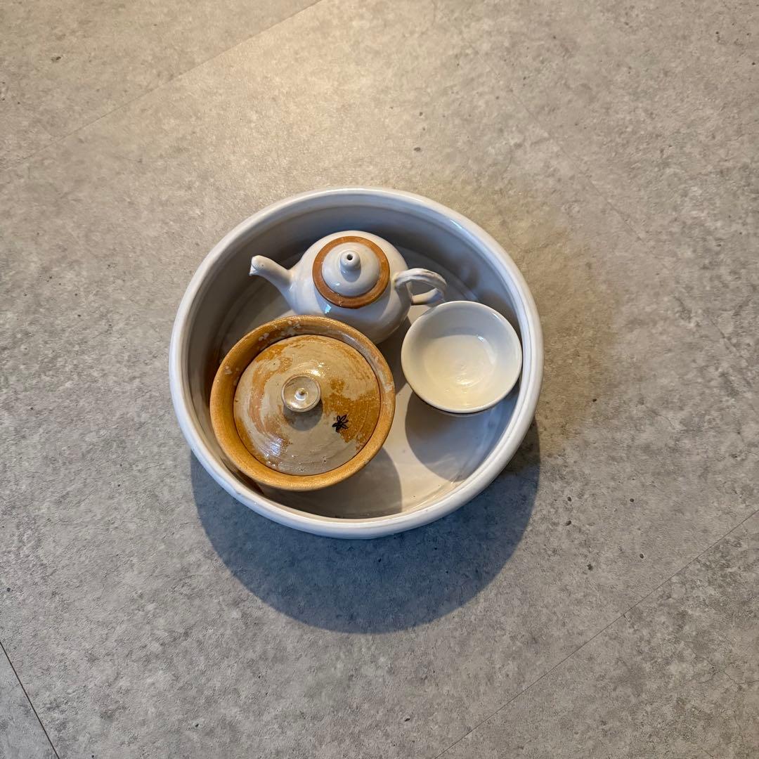 【希少】中田雄一さん 茶器セット 茶壺 蓋碗 茶杯 受け皿