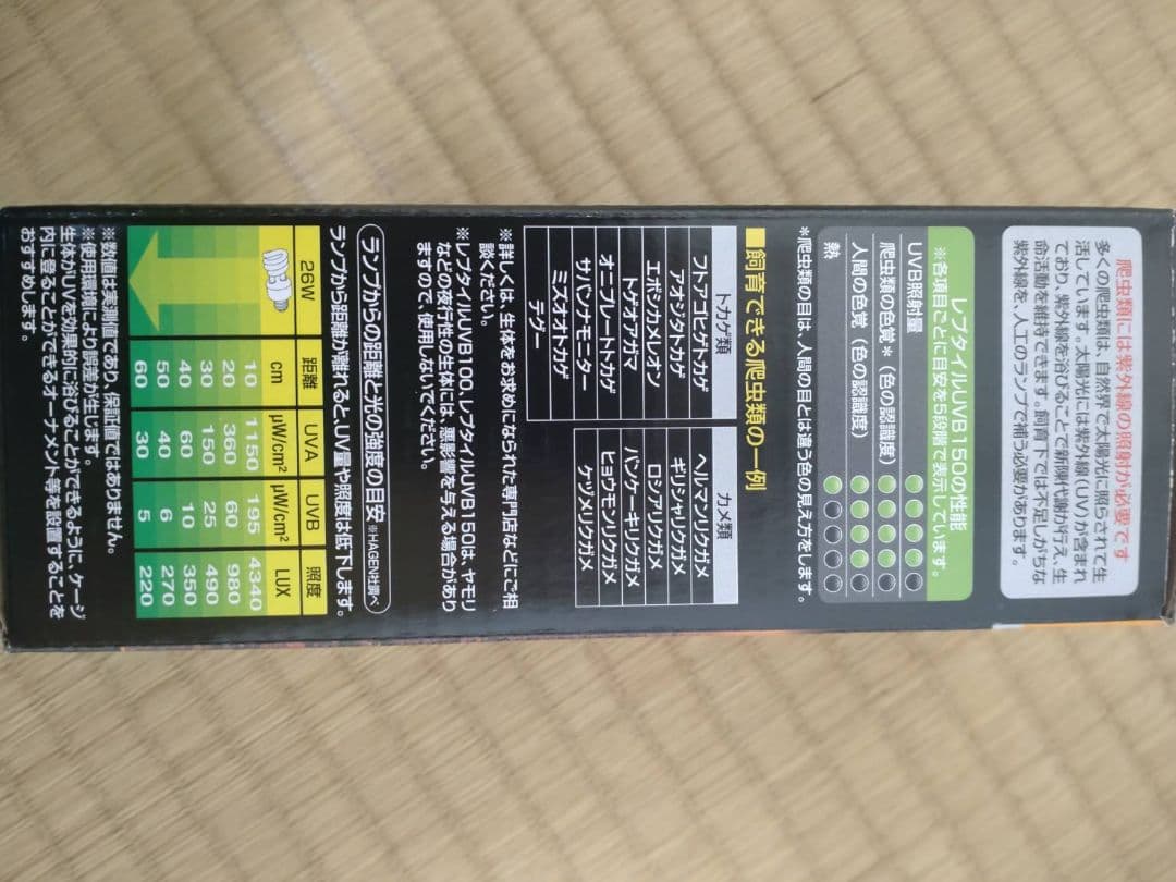 爬虫類ライト（ヒートグロー·75W·3個、レプタイルＵＶＢ１５０·26W·2個）