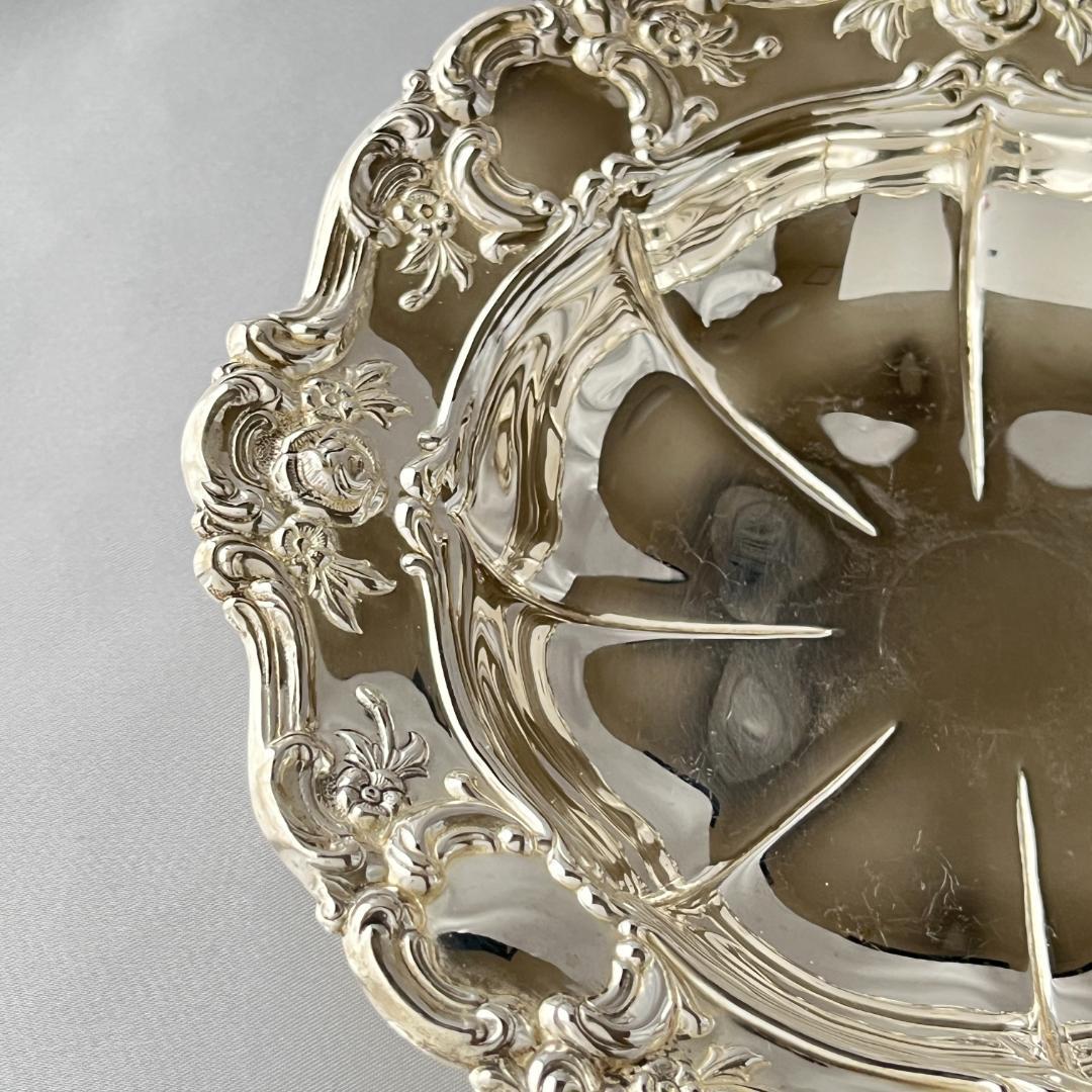 【Towle】薔薇のボウルトレー【シルバープレート】18cm