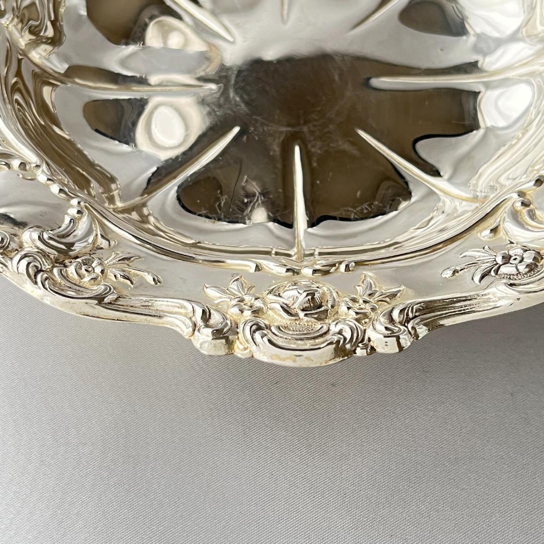 【Towle】薔薇のボウルトレー【シルバープレート】18cm