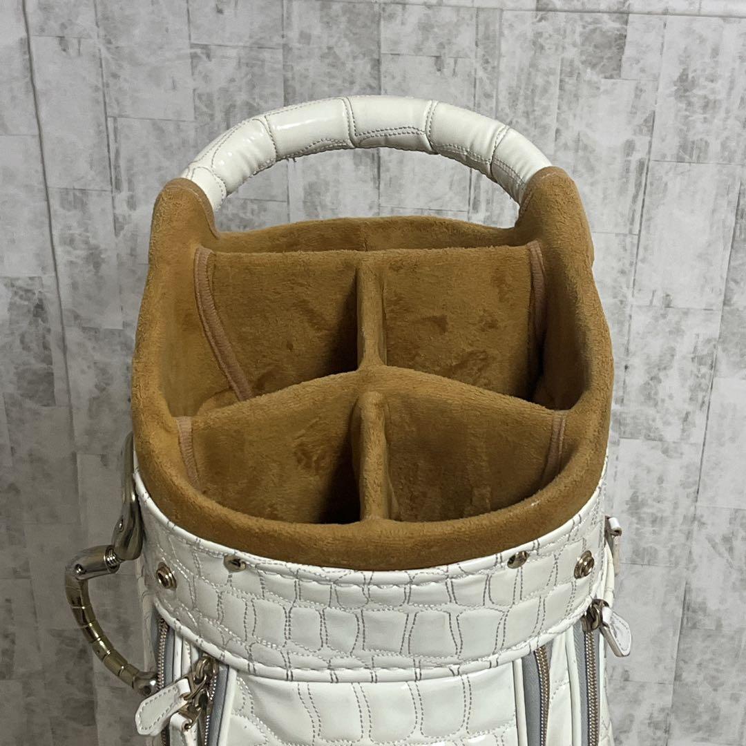 オウル OUUL ホワイトアリゲーター キャディバッグ ヘッドカバー付き