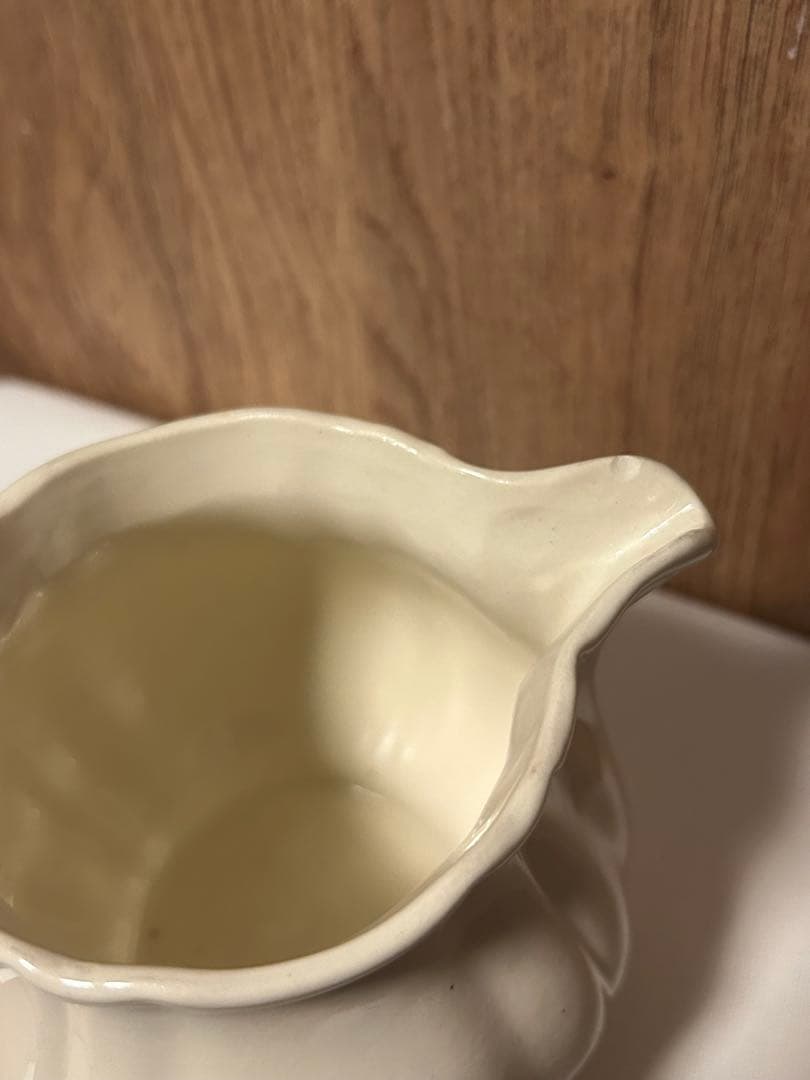 フランスアンティーク サルグミンヌ 花リムのクリーマー ピッチャー ミルクポット