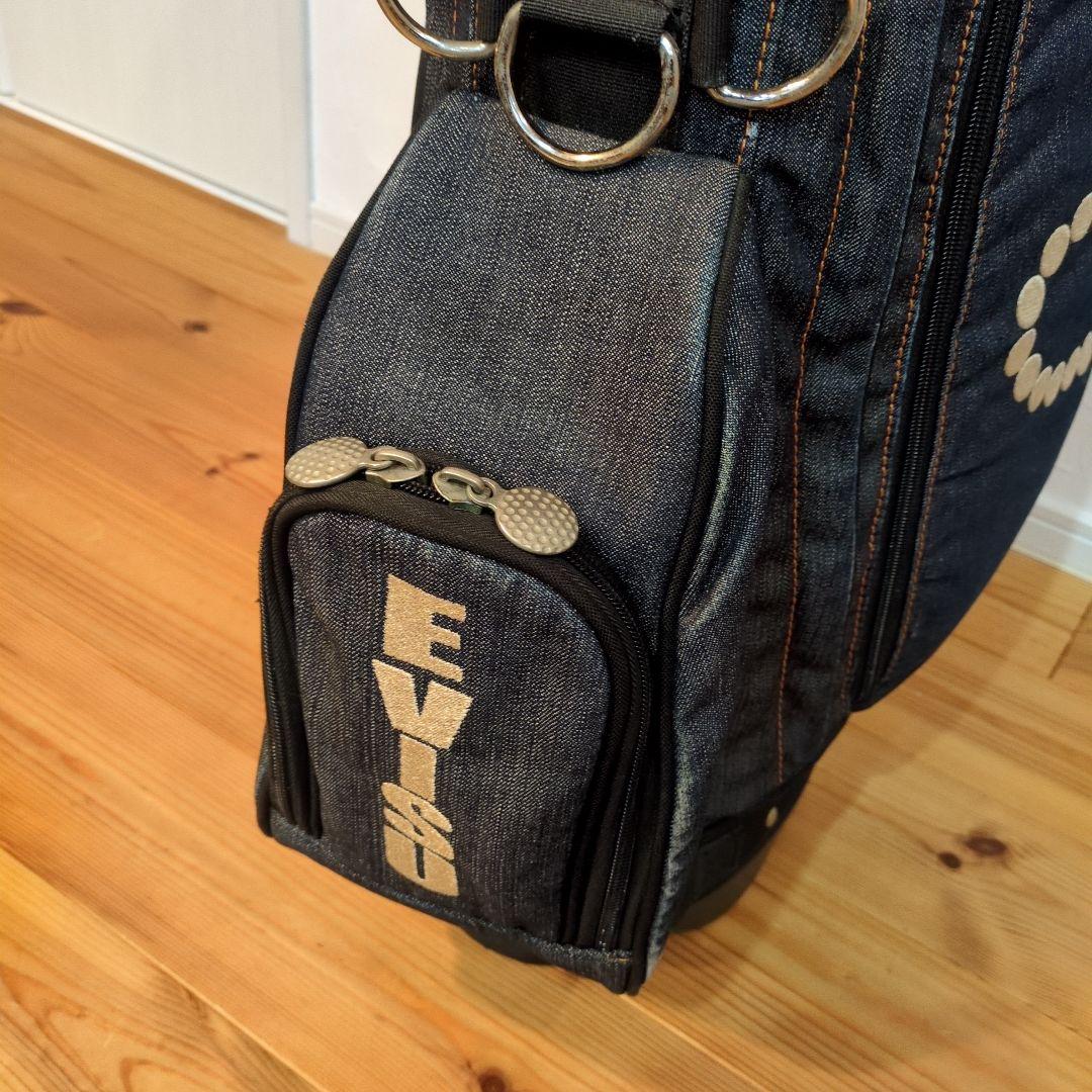 【希少品】エヴィス（EVISU）スタンド式キャディバッグ・デニム生地