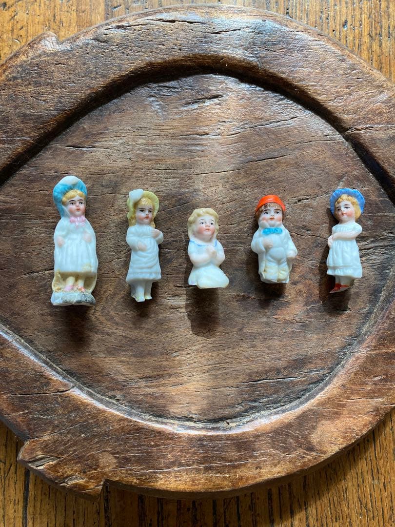 ドイツ　アンティーク　ミニ　ビスクドール　5体　陶器