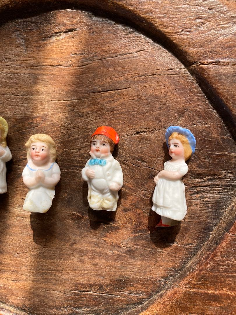 ドイツ　アンティーク　ミニ　ビスクドール　5体　陶器